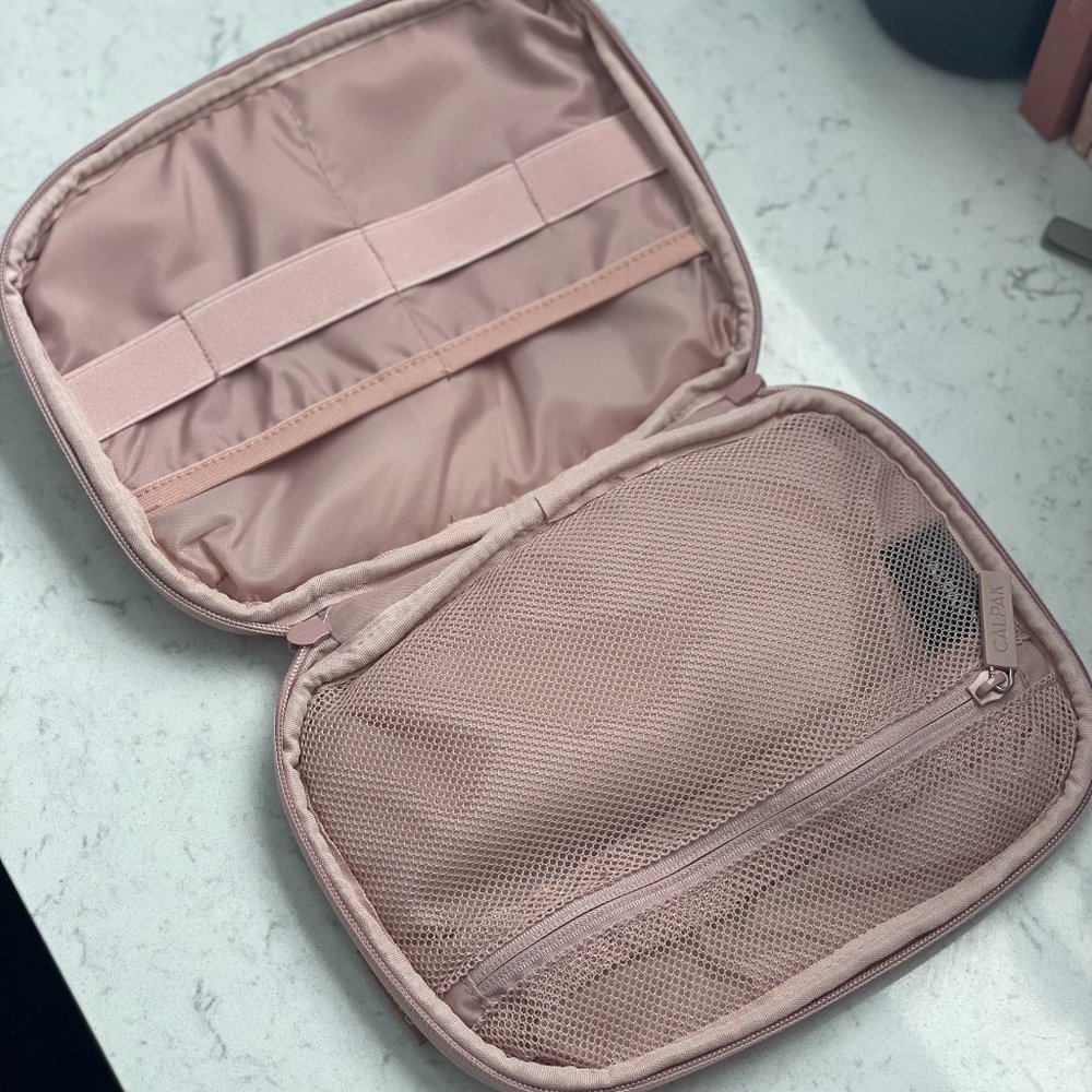 CALPAK Tech Organizer in Pink Sand